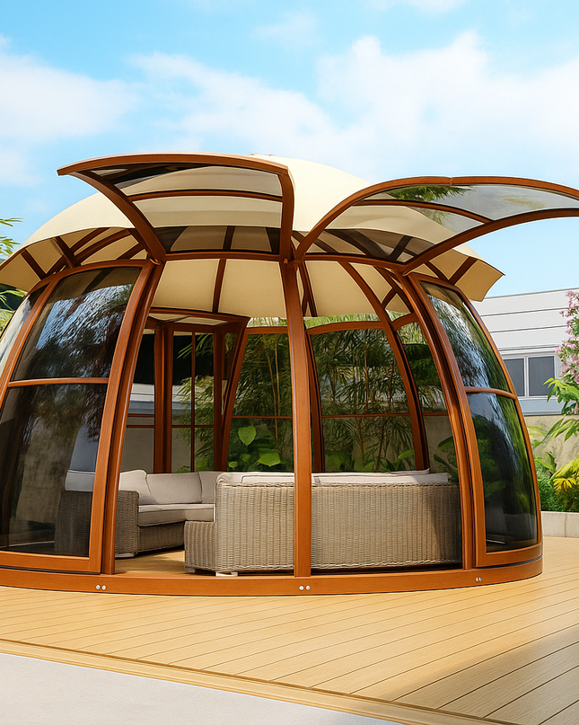 VerdantVista AquaDome Garden Pavilion