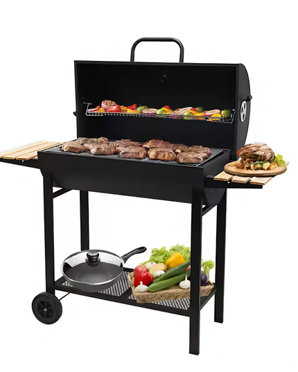 BlackHearth YardMaster Barrel Charcoal Cart Grill