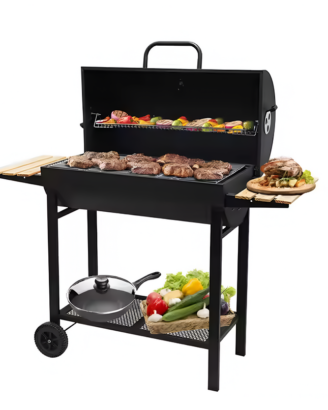 BlackHearth YardMaster Barrel Charcoal Cart Grill