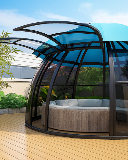 VerdantVista AquaDome Garden Pavilion