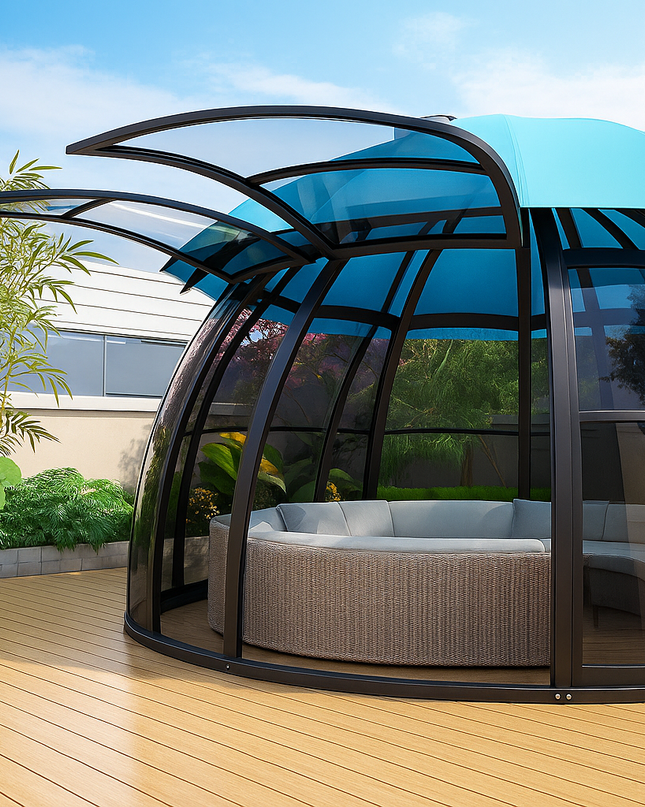 VerdantVista AquaDome Garden Pavilion